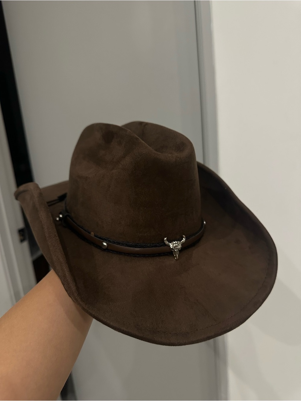 Brown Suede Cowboy Hat